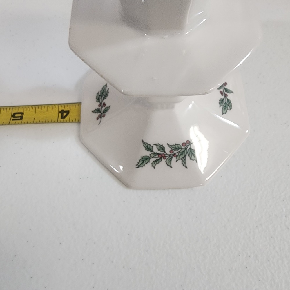Pair of Nikko Japan Christmastime Candlestick Holders Holiday Decor Christmas - Picture 8 of 10